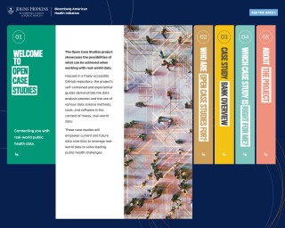 Screenshot of Open Case Studies | Bloomberg American Health Initiative
