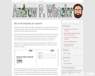 Screenshot of My word template for Quarto | Andrew Wheeler