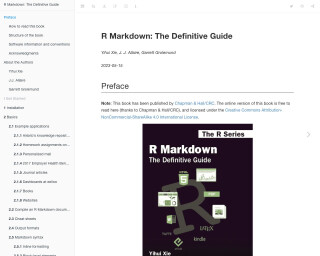 Screenshot of R Markdown: The Definitive Guide