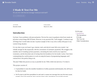 Screenshot of I Made R Text For Me