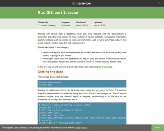 Screenshot of R as GIS, Part 1