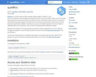 Screenshot of qualtRics
