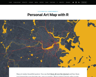 Screenshot of Personal Art Map with R