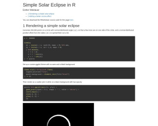 Screenshot of Simple Solar Eclipse in R