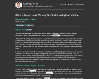 Screenshot of RStudio Projects and Working Directories: A Beginner's Guide