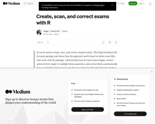 Screenshot of Create, scan, and correct exams with R | by Edgar J. Treischl | Medium