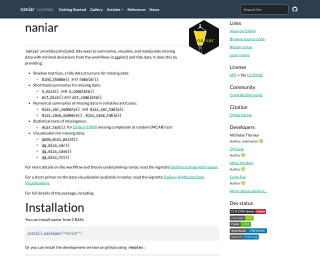 Screenshot of naniar