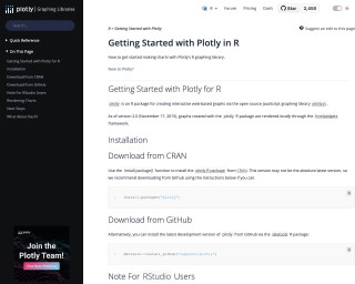 Screenshot of plotly