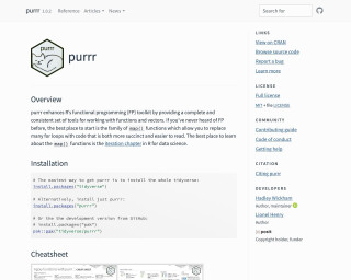 Screenshot of purrr