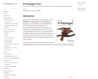 Screenshot of R Packages