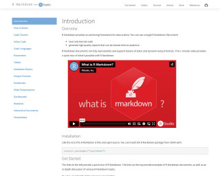 Screenshot of RMarkdown Tutorials