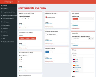 Screenshot of shinyWidgets