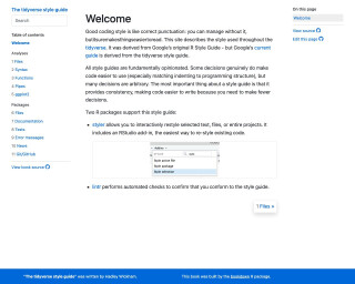 Screenshot of The tidyverse style guide