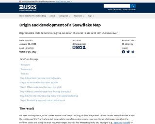 Screenshot of Origin and development of a Snowflake Map
