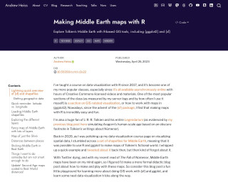 Screenshot of Making Middle Earth maps with R | Andrew Heiss
