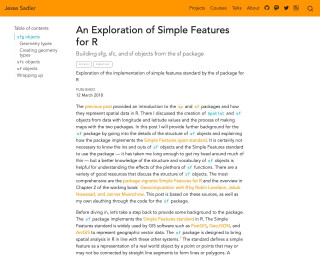 Screenshot of An Exploration of Simple Features for R