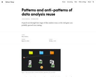 Screenshot of Patterns and anti-patterns of data analysis reuse