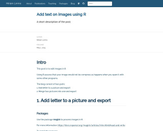 Screenshot of Miriam Lerma: Add text on images using R