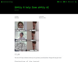 Screenshot of Sh*tty R help from sh*tty AI