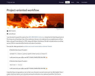 Screenshot of Project-oriented workflow