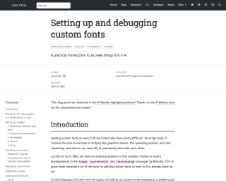 Screenshot of June Choe: Setting up and debugging custom fonts